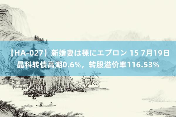 【HA-027】新婚妻は裸にエプロン 15 7月19日晶科转债高潮0.6%，转股溢价率116.53%