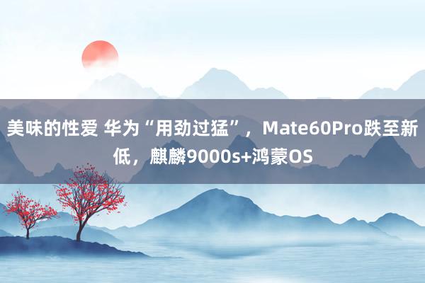 美味的性爱 华为“用劲过猛”，Mate60Pro跌至新低，麒麟9000s+鸿蒙OS