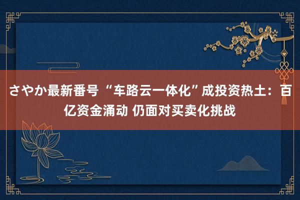 さやか最新番号 “车路云一体化”成投资热土：百亿资金涌动 仍面对买卖化挑战