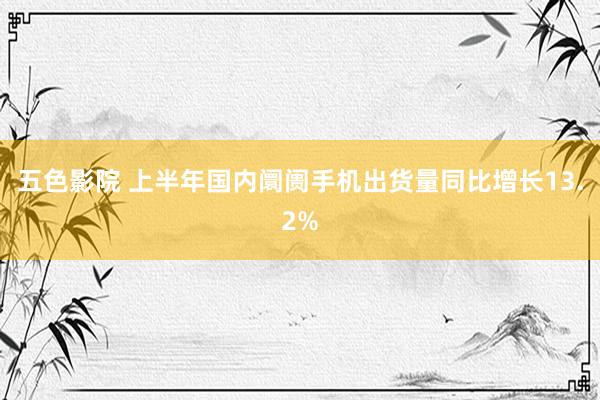 五色影院 上半年国内阛阓手机出货量同比增长13.2%