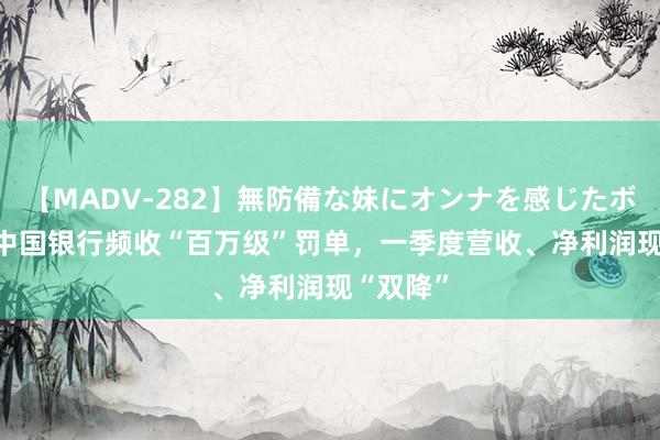 【MADV-282】無防備な妹にオンナを感じたボク。 3 中国银行频收“百万级”罚单，一季度营收、净利润现“双降”