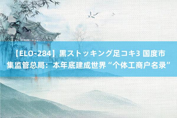 【ELO-284】黒ストッキング足コキ3 国度市集监管总局：本年底建成世界“个体工商户名录”