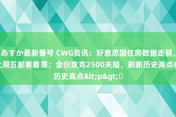 あすか最新番号 CWG资讯：好意思国住房数据走弱，好意思元上周五彰着着落；金价攻克2500关隘，刷新历史高点<p>​