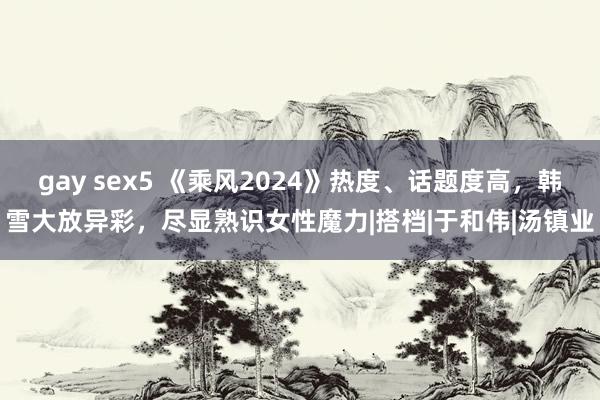 gay sex5 《乘风2024》热度、话题度高，韩雪大放异彩，尽显熟识女性魔力|搭档|于和伟|汤镇业